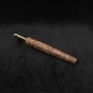 This image portrays B-Line XL Dynavap Stem Highly Figured Maple Burl + Book-Matched M.P. ☘ by Dovetail Woodwork.