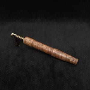 This image portrays B-Line XL Dynavap Stem Highly Figured Maple Burl + Book-Matched M.P. ☘ by Dovetail Woodwork.