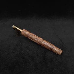This image portrays B-Line XL Dynavap Stem Highly Figured Maple Burl + Book-Matched M.P. ☘ by Dovetail Woodwork.