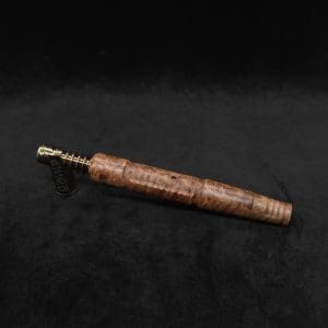 This image portrays B-Line XL Dynavap Stem Highly Figured Maple Burl + Book-Matched M.P. ☘ by Dovetail Woodwork.
