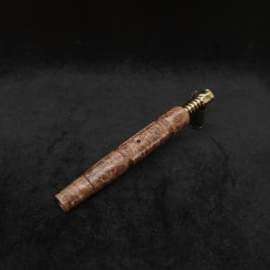 This image portrays B-Line XL Dynavap Stem Highly Figured Maple Burl + Book-Matched M.P. ☘ by Dovetail Woodwork.