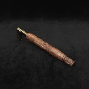 This image portrays B-Line XL Dynavap Stem Highly Figured Maple Burl + Book-Matched M.P. ☘ by Dovetail Woodwork.