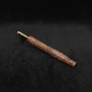 This image portrays B-Line XL Dynavap Stem Highly Figured Maple Burl + Book-Matched M.P. ☘ by Dovetail Woodwork.