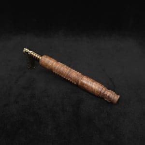This image portrays B-Line XL Dynavap Stem Highly Figured Maple Burl + Book-Matched M.P. ☘ by Dovetail Woodwork.