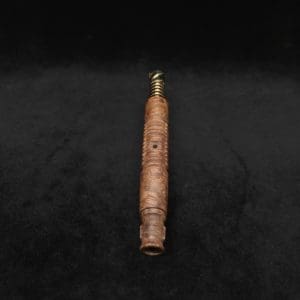 This image portrays B-Line XL Dynavap Stem Highly Figured Maple Burl + Book-Matched M.P. ☘ by Dovetail Woodwork.
