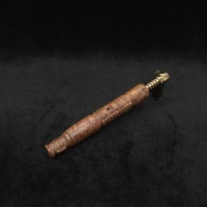 This image portrays B-Line XL Dynavap Stem Highly Figured Maple Burl + Book-Matched M.P. ☘ by Dovetail Woodwork.