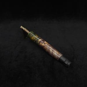 This image portrays Blunt XL Dynavap Quad-Color Burl Stem + Ebony M.P. ☘ by Dovetail Woodwork.