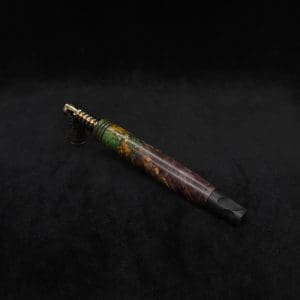 This image portrays Blunt XL Dynavap Quad-Color Burl Stem + Ebony M.P. ☘ by Dovetail Woodwork.