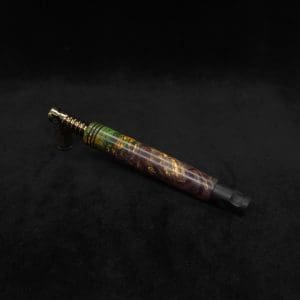 This image portrays Blunt XL Dynavap Quad-Color Burl Stem + Ebony M.P. ☘ by Dovetail Woodwork.