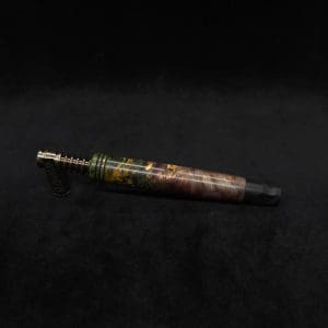 This image portrays Blunt XL Dynavap Quad-Color Burl Stem + Ebony M.P. ☘ by Dovetail Woodwork.
