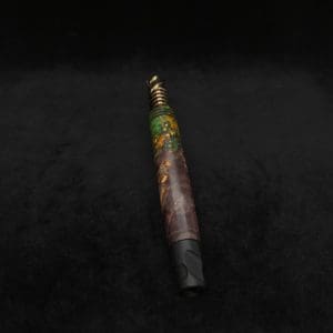 This image portrays Blunt XL Dynavap Quad-Color Burl Stem + Ebony M.P. ☘ by Dovetail Woodwork.