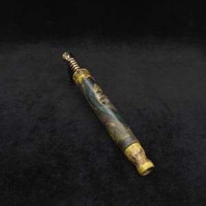 This image portrays Blunt XL Dynavap Hybrid Burl Stem + Book-Matched M.P. ☘ by Dovetail Woodwork.