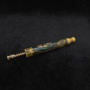 This image portrays Blunt XL Dynavap Hybrid Burl Stem + Book-Matched M.P. ☘ by Dovetail Woodwork.