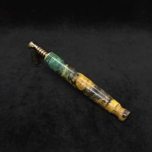 This image portrays Blunt XL Dynavap Hybrid Burl Stem + Book-Matched M.P. ☘ by Dovetail Woodwork.