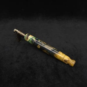 This image portrays Blunt XL Dynavap Hybrid Burl Stem + Book-Matched M.P. ☘ by Dovetail Woodwork.