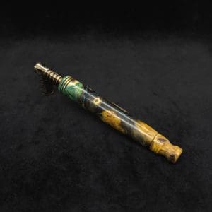 This image portrays Blunt XL Dynavap Hybrid Burl Stem + Book-Matched M.P. ☘ by Dovetail Woodwork.