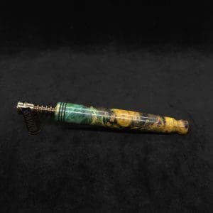 This image portrays Blunt XL Dynavap Hybrid Burl Stem + Book-Matched M.P. ☘ by Dovetail Woodwork.