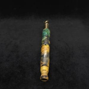 This image portrays Blunt XL Dynavap Hybrid Burl Stem + Book-Matched M.P. ☘ by Dovetail Woodwork.
