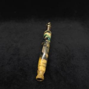 This image portrays Blunt XL Dynavap Hybrid Burl Stem + Book-Matched M.P. ☘ by Dovetail Woodwork.