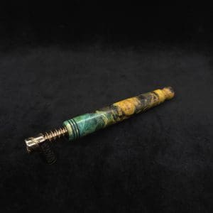 This image portrays Blunt XL Dynavap Hybrid Burl Stem + Book-Matched M.P. ☘ by Dovetail Woodwork.