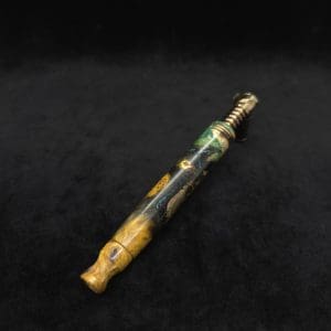 This image portrays Blunt XL Dynavap Hybrid Burl Stem + Book-Matched M.P. ☘ by Dovetail Woodwork.