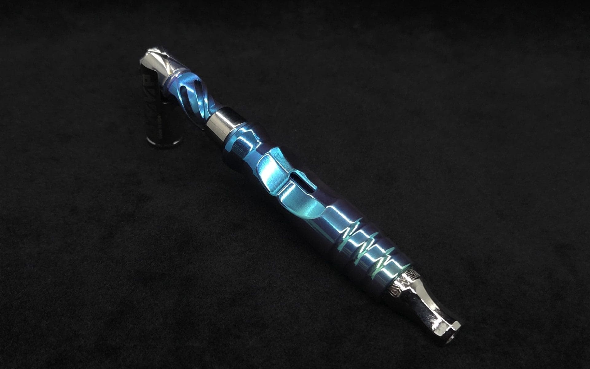 This image portrays The Franken Device-Fully Anodized Specialty Device w/Wood Case-Special Edition-NEW! ☘ by Dovetail Woodwork.