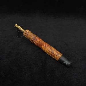 This image portrays Vertex XL Burl Dynavap Stem + Matched Ebony M.P. - NEW! ☘ by Dovetail Woodwork.