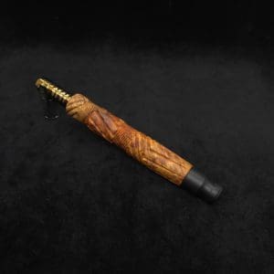This image portrays Vertex XL Burl Dynavap Stem + Matched Ebony M.P. - NEW! ☘ by Dovetail Woodwork.