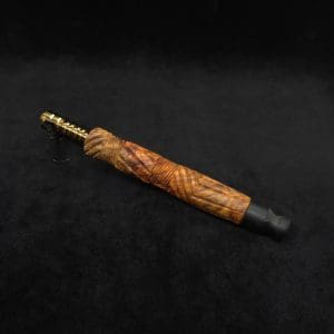 This image portrays Vertex XL Burl Dynavap Stem + Matched Ebony M.P. - NEW! ☘ by Dovetail Woodwork.