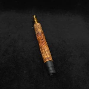 This image portrays Vertex XL Burl Dynavap Stem + Matched Ebony M.P. - NEW! ☘ by Dovetail Woodwork.
