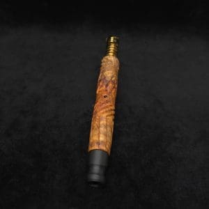 This image portrays Vertex XL Burl Dynavap Stem + Matched Ebony M.P. - NEW! ☘ by Dovetail Woodwork.