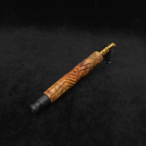 This image portrays Vertex XL Burl Dynavap Stem + Matched Ebony M.P. - NEW! ☘ by Dovetail Woodwork.