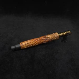 This image portrays Vertex XL Burl Dynavap Stem + Matched Ebony M.P. - NEW! ☘ by Dovetail Woodwork.