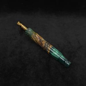 This image portrays Vertex XL Burl Hybrid Dynavap Stem + Book-Matched M.P. - NEW! ☘ by Dovetail Woodwork.