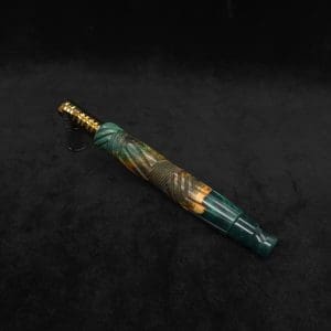 This image portrays Vertex XL Burl Hybrid Dynavap Stem + Book-Matched M.P. - NEW! ☘ by Dovetail Woodwork.
