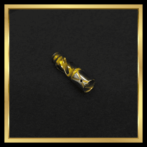 This image portrays Titanium Tip: HELIX-Two-Tone Gold/Titanium-Anodized by Dovetail Woodwork.