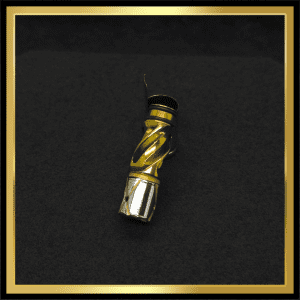 This image portrays Titanium Tip: HELIX-Two-Tone Gold/Titanium-Anodized by Dovetail Woodwork.