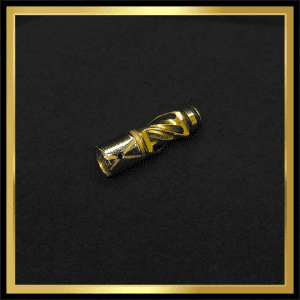 This image portrays Titanium Tip: HELIX-Two-Tone Gold/Titanium-Anodized by Dovetail Woodwork.