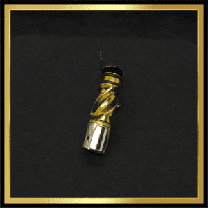 This image portrays Titanium Tip: HELIX-Two-Tone Gold/Titanium-Anodized by Dovetail Woodwork.