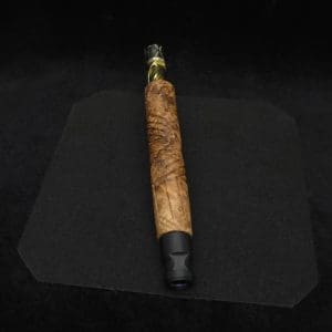This image portrays Vertex XL Burl Dynavap Stem + Matched Ebony M.P. - NEW! ☘ by Dovetail Woodwork.