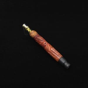 This image portrays Vertex XL Burl Dynavap Stem + Matched Ebony M.P. - NEW! ☘ by Dovetail Woodwork.