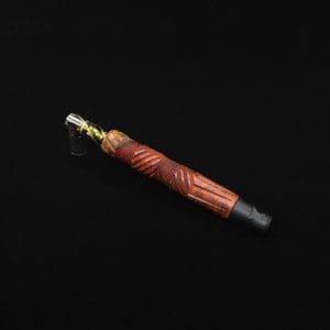 This image portrays Vertex XL Burl Dynavap Stem + Matched Ebony M.P. - NEW! ☘ by Dovetail Woodwork.