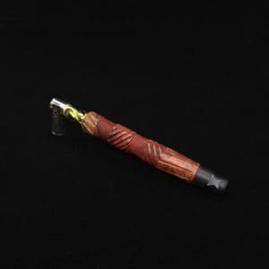 This image portrays Vertex XL Burl Dynavap Stem + Matched Ebony M.P. - NEW! ☘ by Dovetail Woodwork.