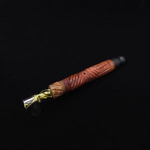 This image portrays Vertex XL Burl Dynavap Stem + Matched Ebony M.P. - NEW! ☘ by Dovetail Woodwork.