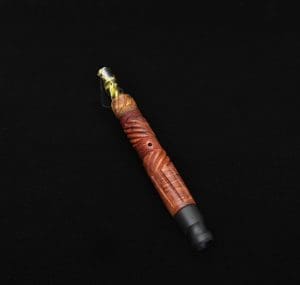This image portrays Vertex XL Burl Dynavap Stem + Matched Ebony M.P. - NEW! ☘ by Dovetail Woodwork.