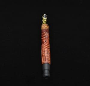 This image portrays Vertex XL Burl Dynavap Stem + Matched Ebony M.P. - NEW! ☘ by Dovetail Woodwork.