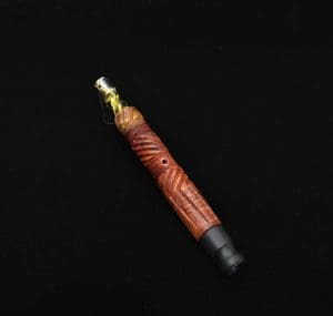This image portrays Vertex XL Burl Dynavap Stem + Matched Ebony M.P. - NEW! ☘ by Dovetail Woodwork.