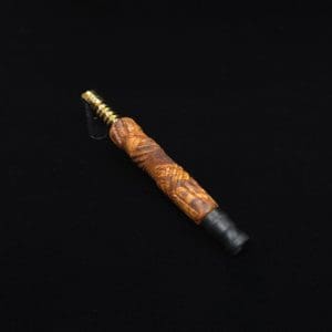 This image portrays Vertex (Standard) Burl Dynavap Stem + Matched Ebony M.P. - NEW! ☘ by Dovetail Woodwork.