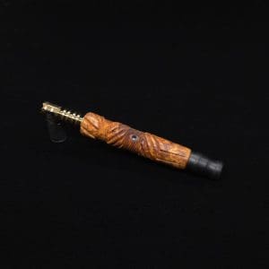 This image portrays Vertex (Standard) Burl Dynavap Stem + Matched Ebony M.P. - NEW! ☘ by Dovetail Woodwork.
