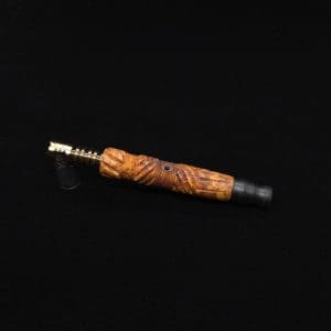 This image portrays Vertex (Standard) Burl Dynavap Stem + Matched Ebony M.P. - NEW! ☘ by Dovetail Woodwork.